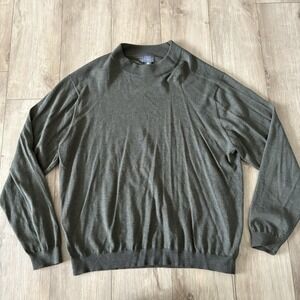 Mercer Street Studio Sweater Mens XXL Wool Green‎ Long Sleeve Pullover